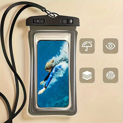 Waterproof telephone bag with neck belt for beach and travel-to-travel PVC smartphone cover for 20-32 cm devices 0