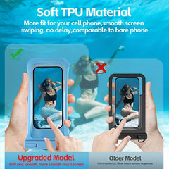 Waterproof telephone bag with neck belt for beach and travel-to-travel PVC smartphone cover for 20-32 cm devices 3