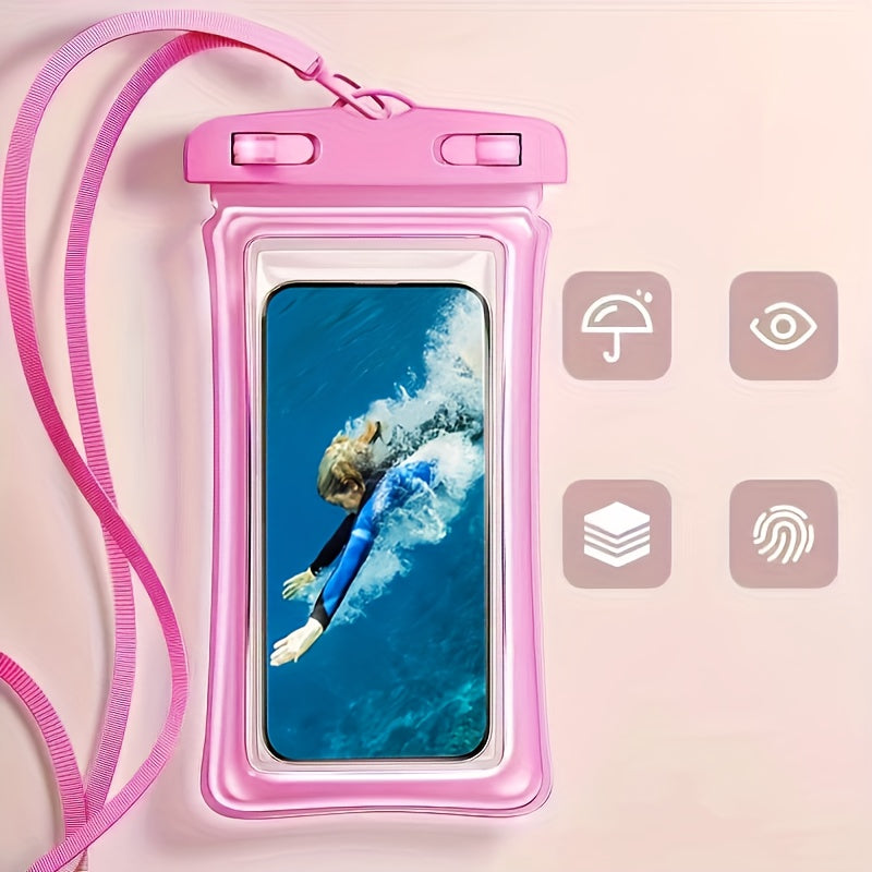 Waterproof telephone bag with neck belt for beach and travel-to-travel PVC smartphone cover for 20-32 cm devices 6
