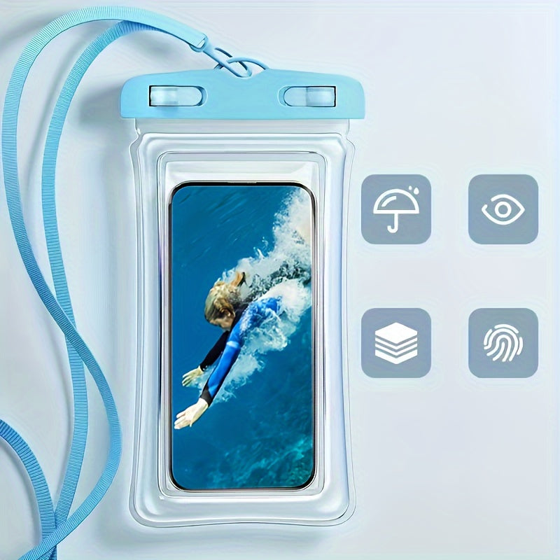 Waterproof telephone bag with neck belt for beach and travel-to-travel PVC smartphone cover for 20-32 cm devices 7
