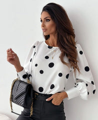  LILLIAN | Stylish Polka Dotted Blouse-2