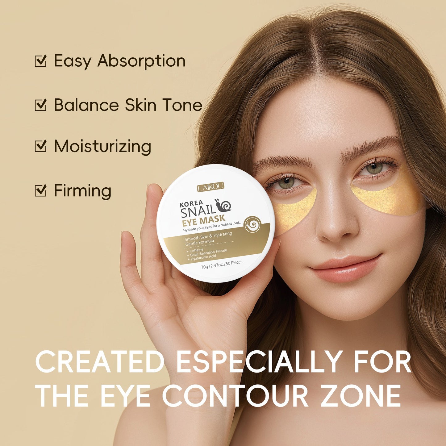 ReviveEyes – Snail Eye Mask for Dark Circles and Puffiness