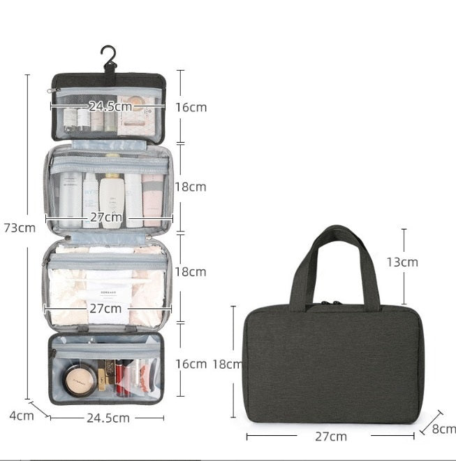 Sam | Compact & Spacious Travel Toilet Organizer with Multiple Compartments