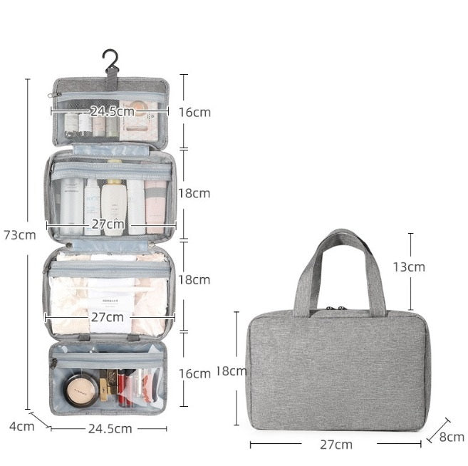 Sam | Compact & Spacious Travel Toilet Organizer with Multiple Compartments