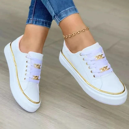 Goldie | Luxe Accented Casual Sneakers-2