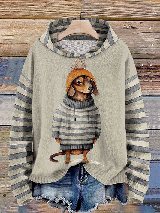 Willai | Women's Casual Dog Print Hoodie | Warm 0
