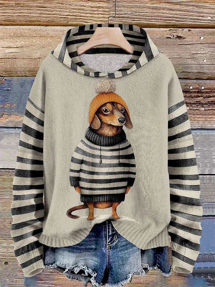 Willai | Women's Casual Dog Print Hoodie | Warm 4