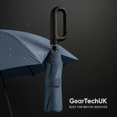 Wind-Resistant Automatic Folding Umbrella with Large Buckle Handle – Compact & Durable 2