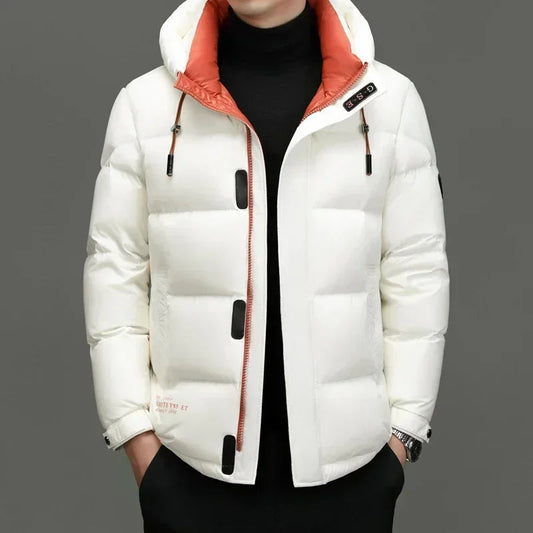 Winter Men's Down Jacket | With Hood 0