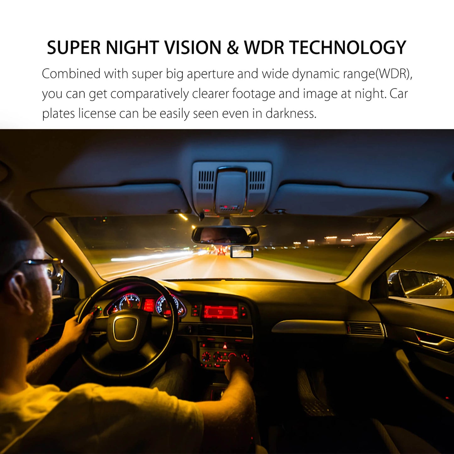 Wireless Dashboard Camera for Vehicle Car Front and Rear Double 7