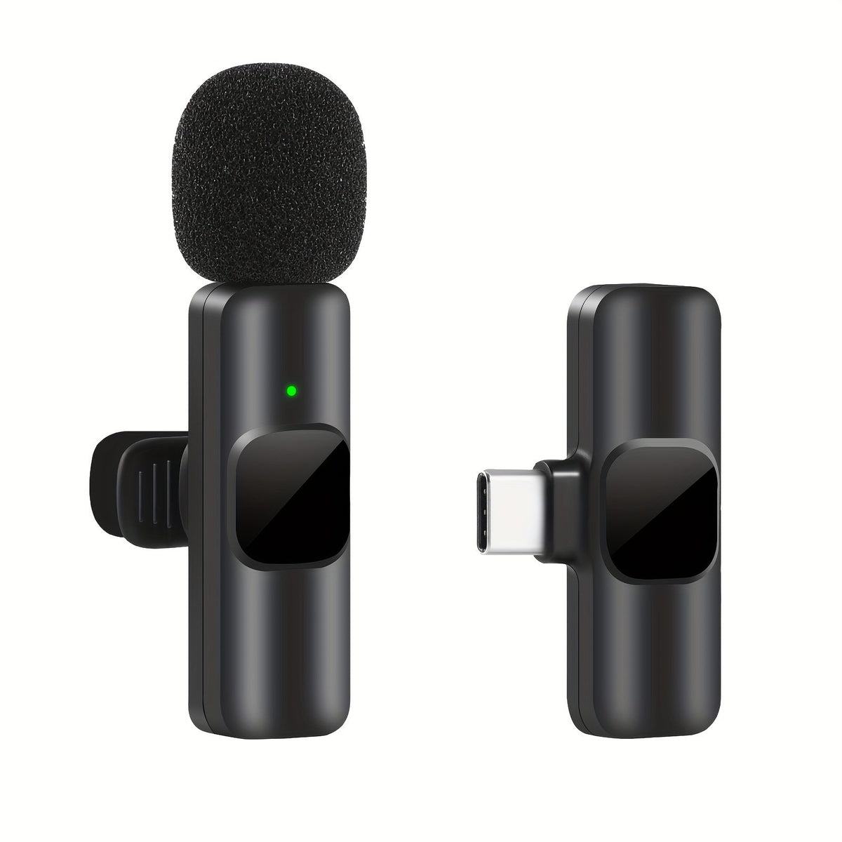 Wireless lavalier microphone for video recordings and live streaming compact design with high sound quality and USB-C connection 0