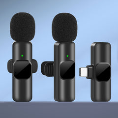 Wireless lavalier microphone for video recordings and live streaming compact design with high sound quality and USB-C connection 2