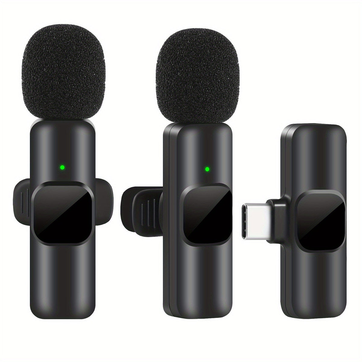 Wireless lavalier microphone for video recordings and live streaming compact design with high sound quality and USB-C connection 3