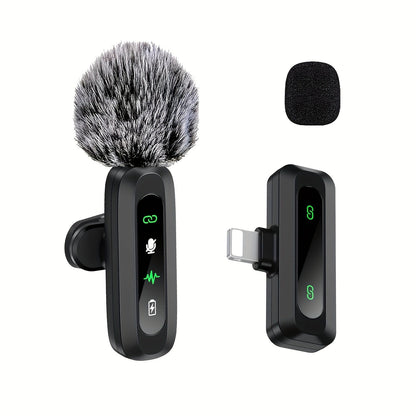 Wireless lavalier microphone with USB-C connectivity for smartphones and tablets compact design, ideal for podcasts and vlogs 6
