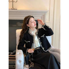 Women elegant short vintage jacket | Pearl button 2