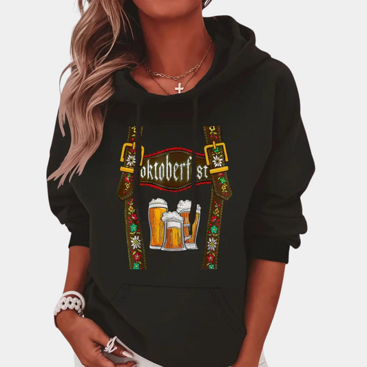 Women's Black Hoodie | Oktoberfest 0