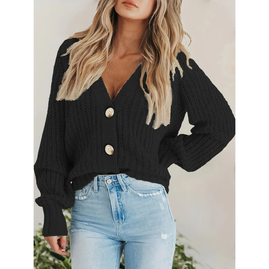 Women's Button-Front Cardigan | Long Sleeve 0