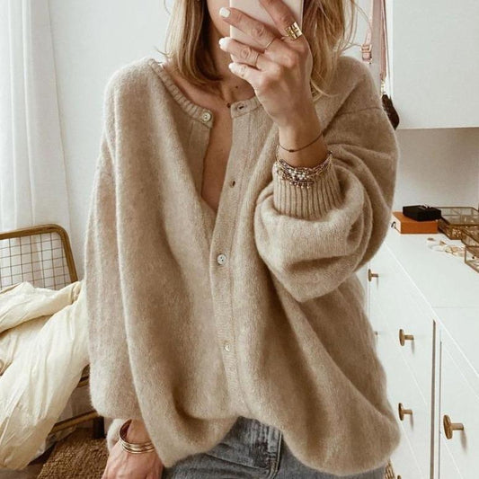 Women's Button Down Winter Cardigan | Plus Size 0