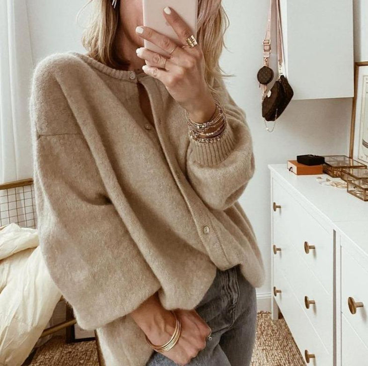Women's Button Down Winter Cardigan | Plus Size 1