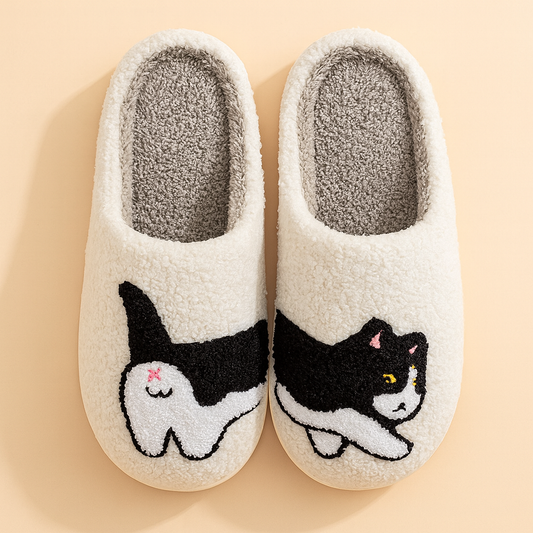 Women's Cat Slippers | Warm, comfortable, and non-slip house slippers for winter 0