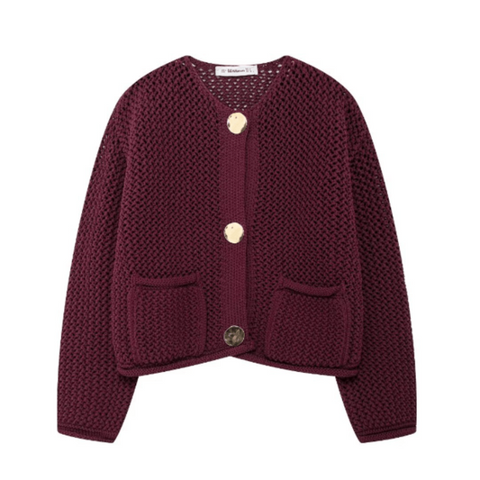 Women's Elegant Button Front Knit Cardigan | Classic 0