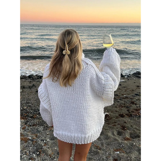 Women's Elegant Turtleneck Knitted Warm Sweater | Oversized 0