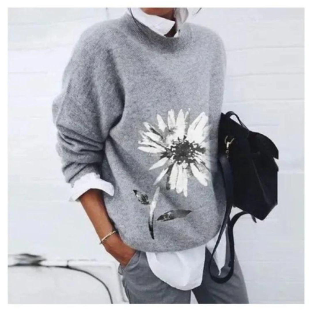 Women's Floral Casual Sweater | Warm 1