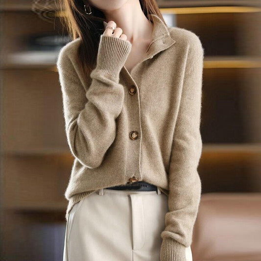 Women's Long Sleeve Button Down Cardigan | Knitted 0