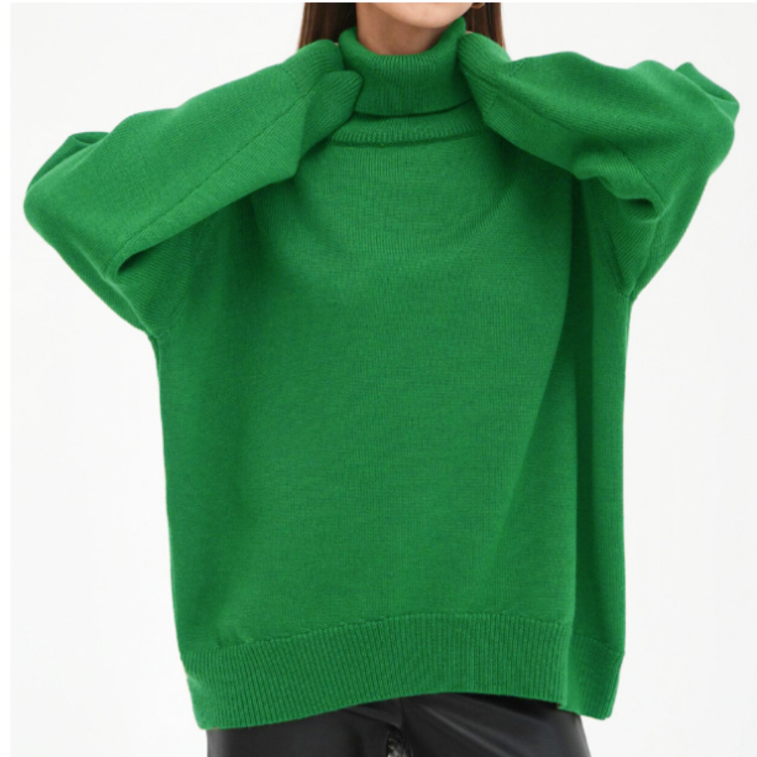 Women's Loose Fit Turtleneck Sweater | Chic 11