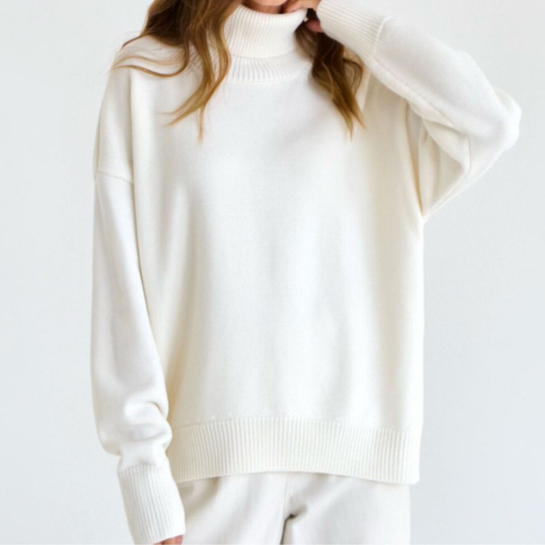 Women's Loose Fit Turtleneck Sweater | Chic 12