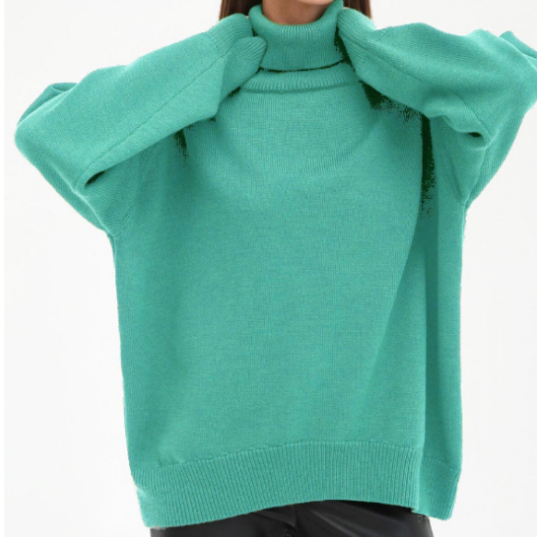 Women's Loose Fit Turtleneck Sweater | Chic 13