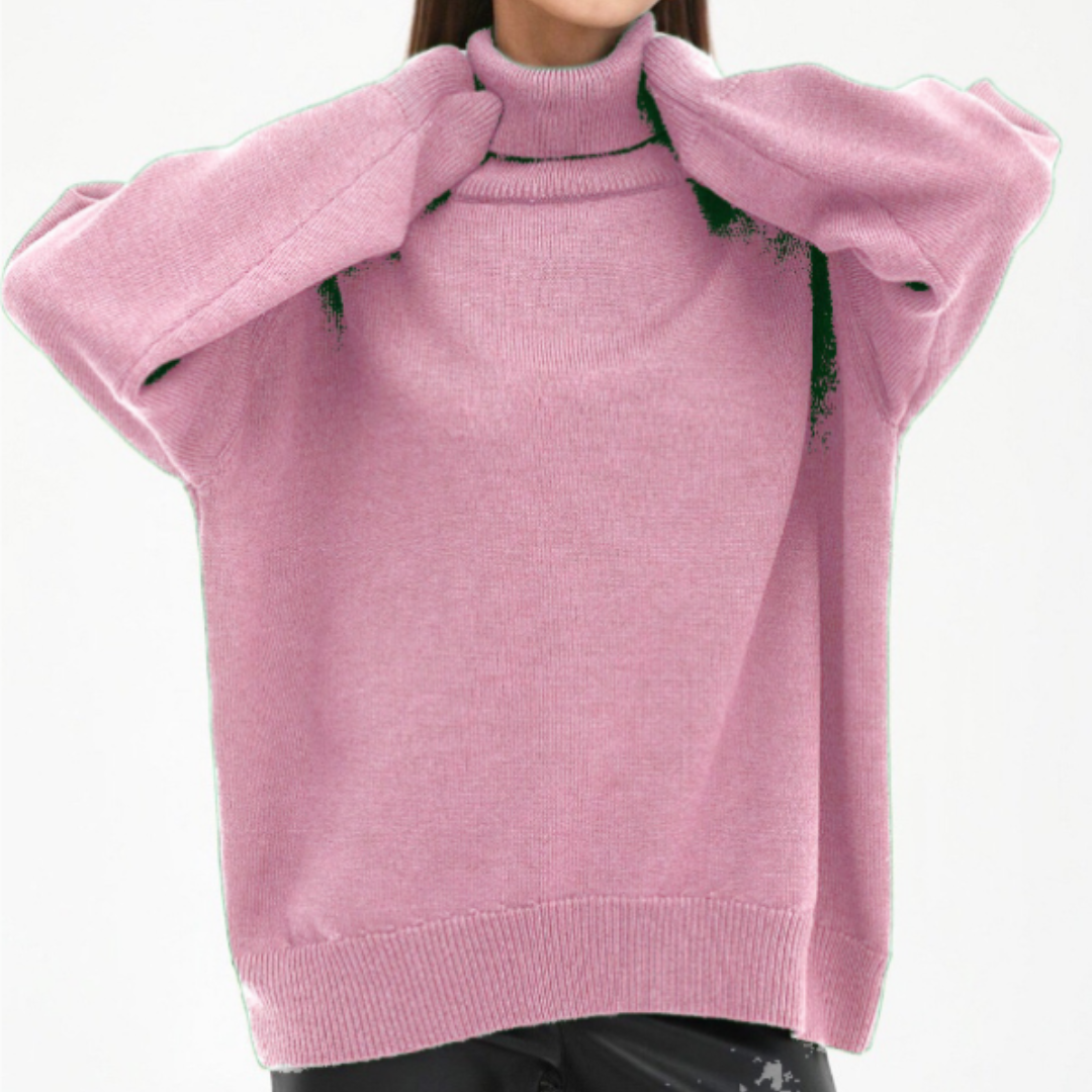 Women's Loose Fit Turtleneck Sweater | Chic 14