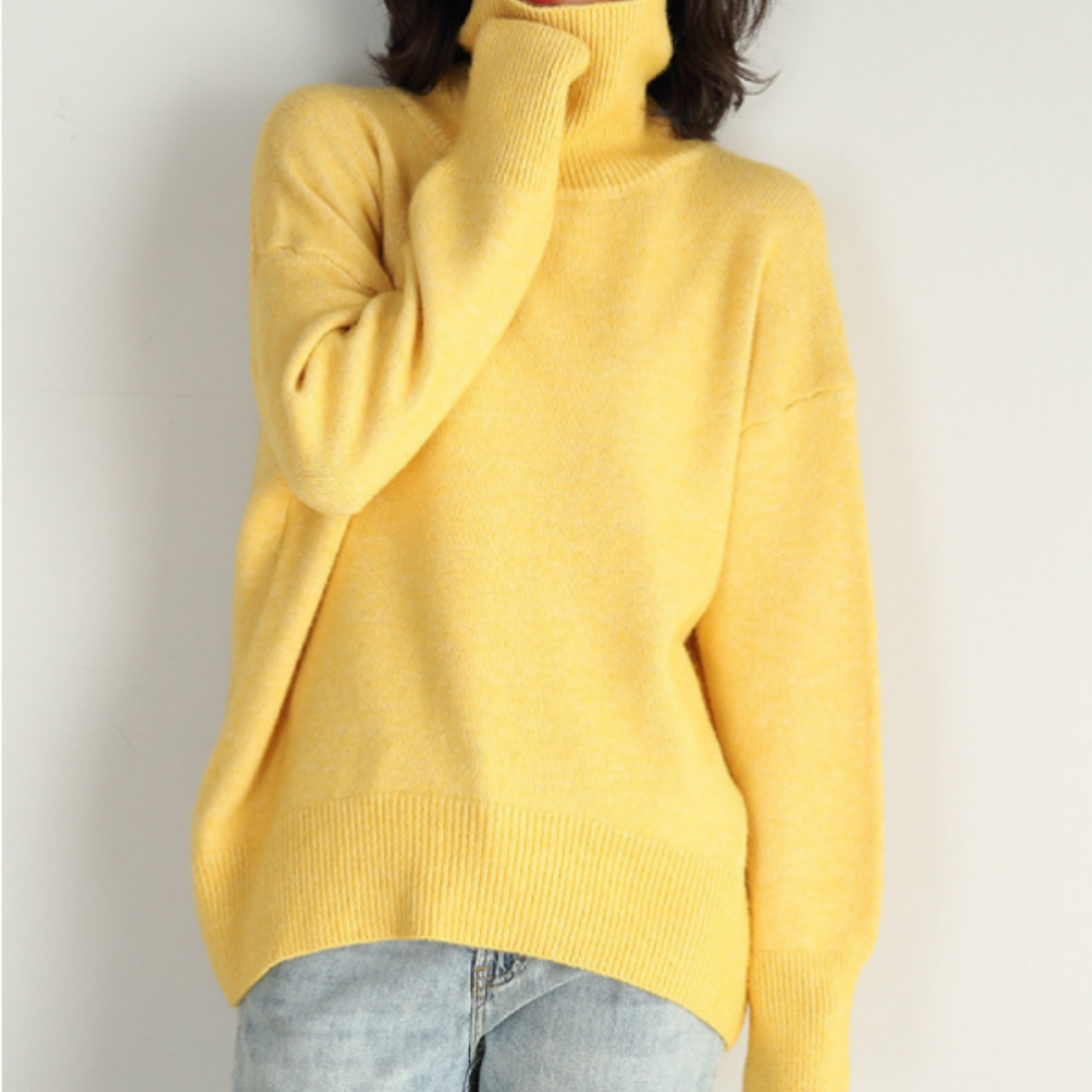 Women's Loose Fit Turtleneck Sweater | Chic 4