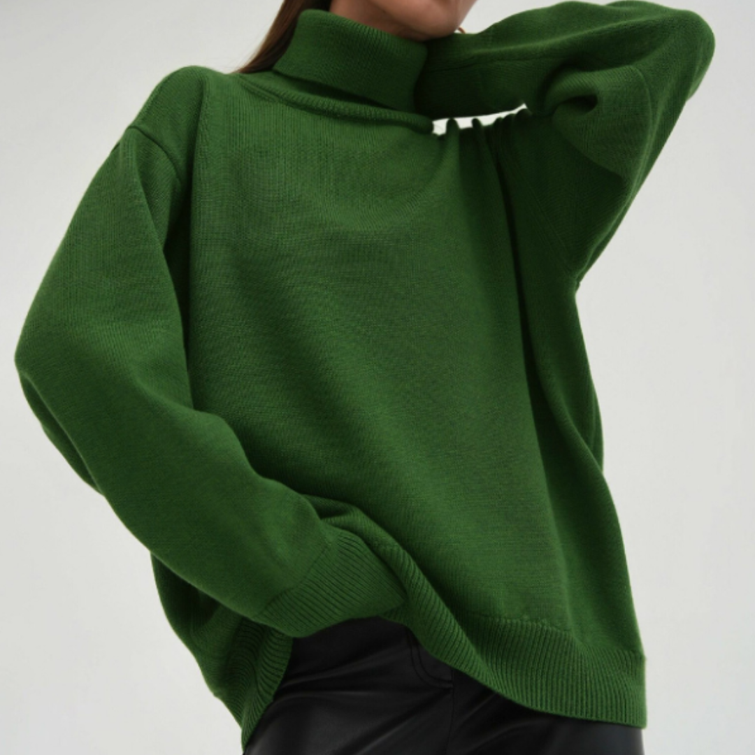 Women's Loose Fit Turtleneck Sweater | Chic 5