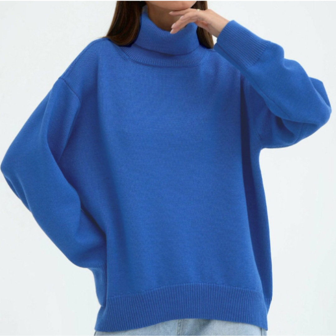 Women's Loose Fit Turtleneck Sweater | Chic 7