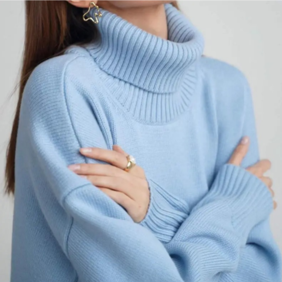 Women's Loose Fit Turtleneck Sweater | Chic 8