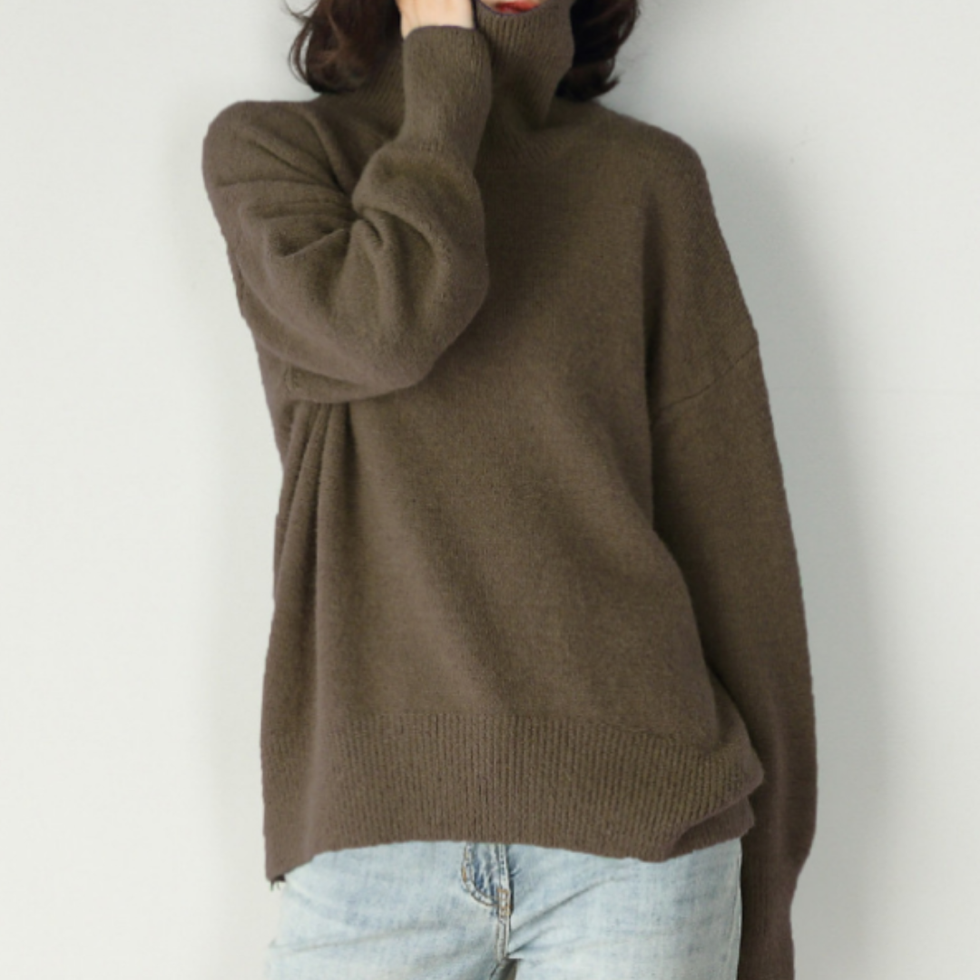Women's Loose Fit Turtleneck Sweater | Chic 9