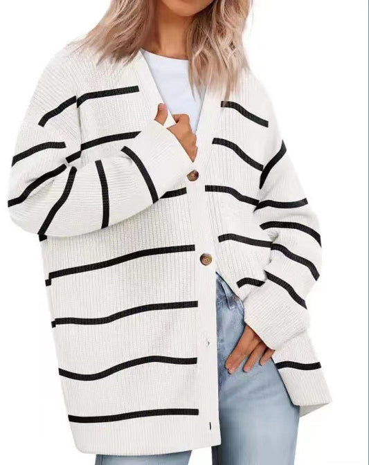 Women's Oversized Cardigan | Striped 0