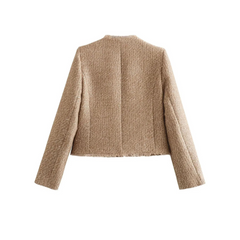 Women's button down the long -sleeved jacket | Short 1