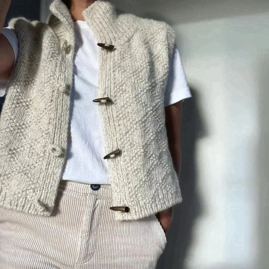 Women's knitted vest | Beige 1