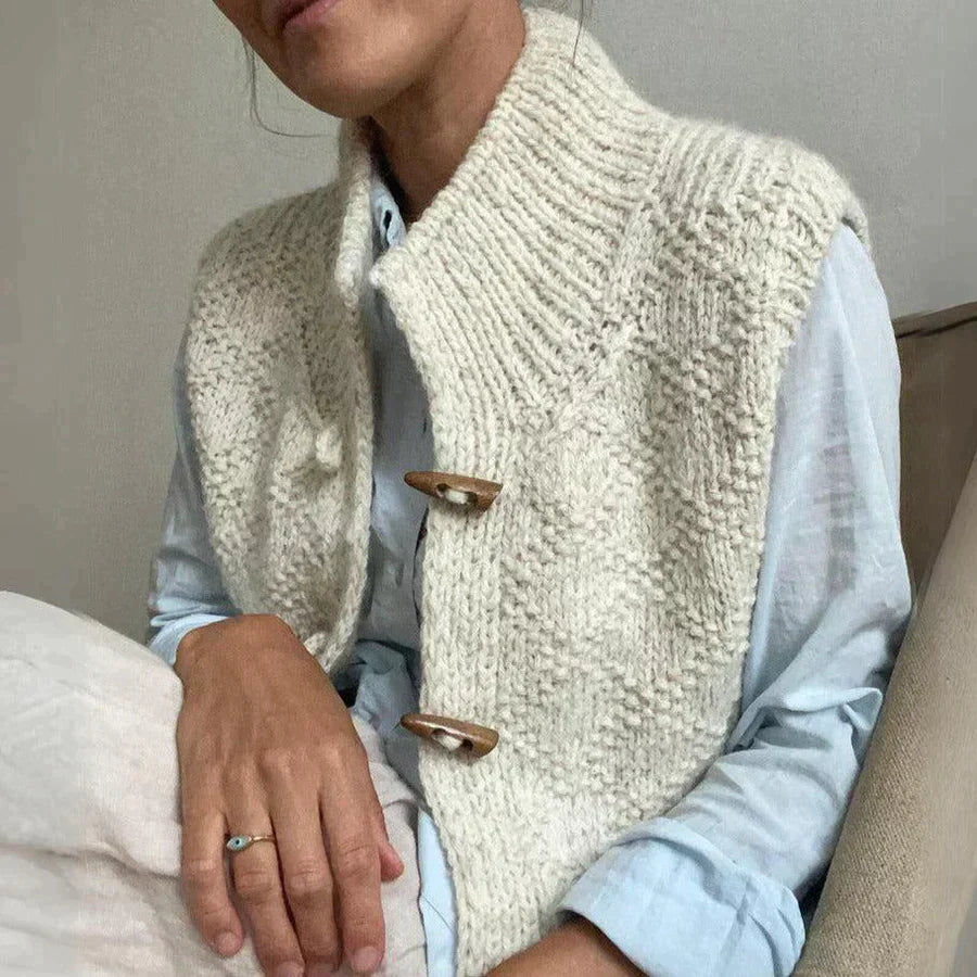 Women's knitted vest | Beige 2