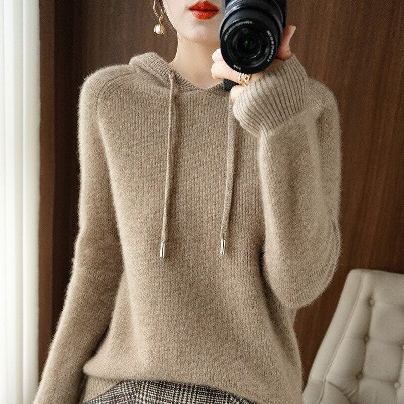 Women's long-sleeved hoodie | Knit 3