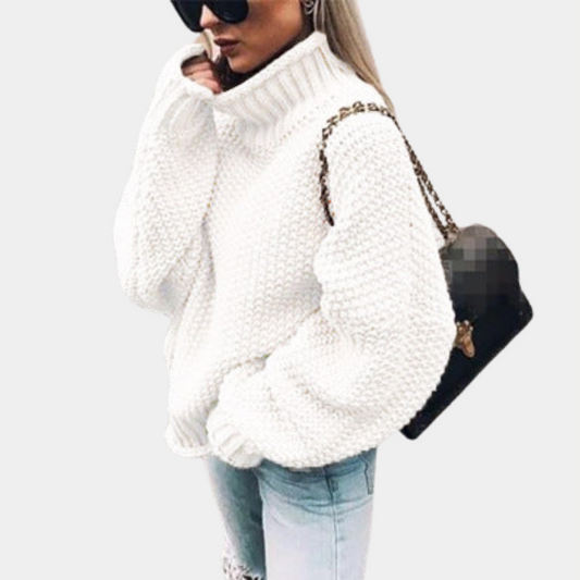 Women's turtleneck knitted sweater | Warm 0