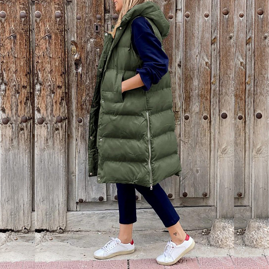 Women's winter vest | With hood 0