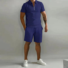 Nathan | Premium Men's Polo and Short Ensemble-3