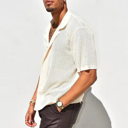 STUART | Crocheted Beach Shirt Men-3