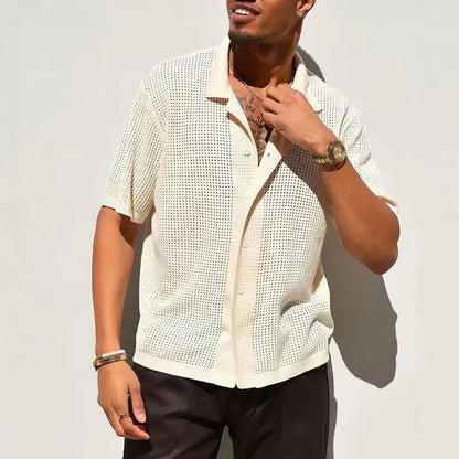 STUART | Crocheted Beach Shirt Men-1