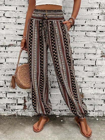 Viviana | Stylish High-Waist Printed Pants-1