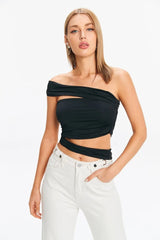 Style Fashionista Tops Asymétriques