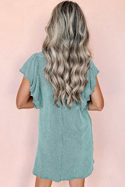  Enchanting Dolphin Mini Dress with Elegant Butterfly Sleeves-2